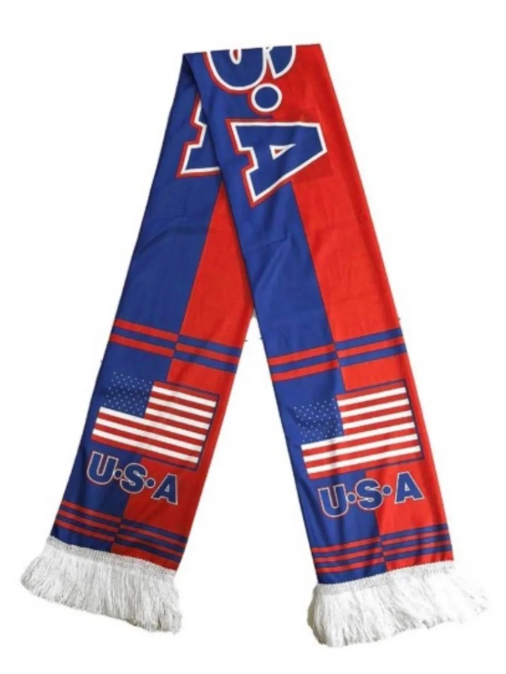 WORLD CUP AMERICAN FLAG UNISEX FRINGE PATRIOTIC SCARF - Picture 11 of 13